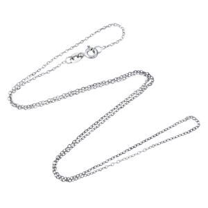 Vintage Sterling Silver 925 0.8mm Cable Chain Necklace 18"